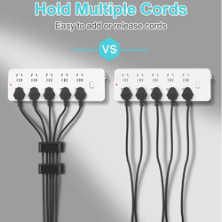 self adhesive wire organizer cable holder clips for desktop and pc setup