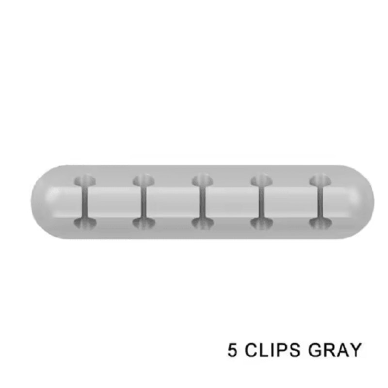 Silicone Self Adhesive Cable Holder Clips And USB Cable Winder For Desk Setup 2