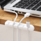 Silicone Self Adhesive Cable Holder Clips And USB Cable Winder For Desk Setup 9