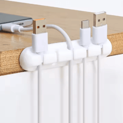 silicone self adhesive cable holder clips and usb cable winder for desk setup