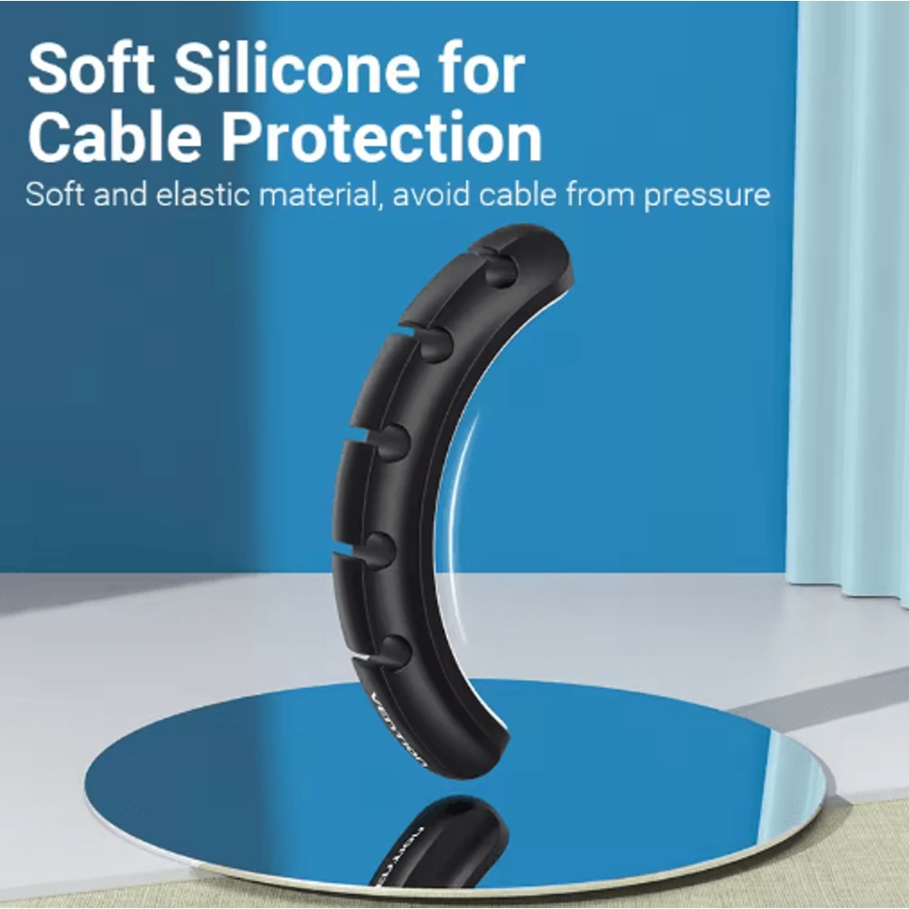 Vention Silicone Cable Organizer Plug Box With USB Cable Winder 10