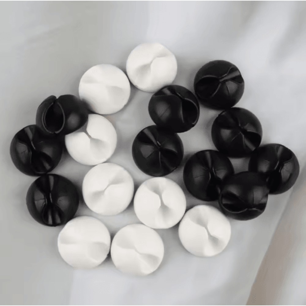 6Piece Desk Cable Organizer Set With Fixed Clasp Clips Cable Winders 4