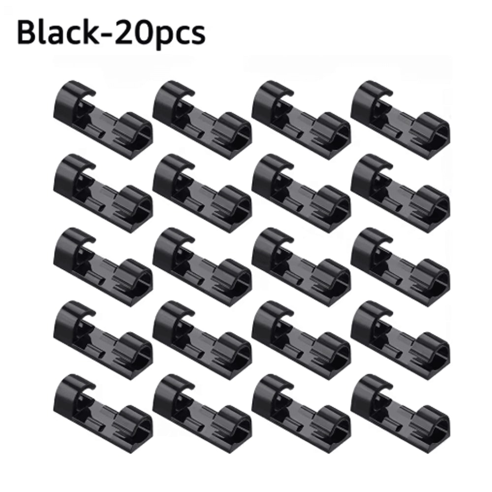 Untoom Cable Organizer Clips With USB Cable Winder For Desktop Wall Use 5