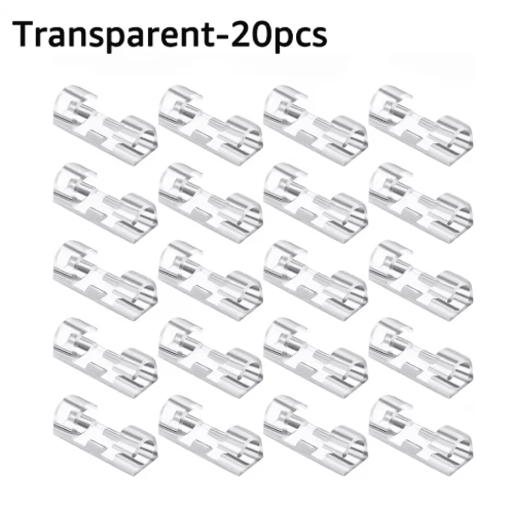 Untoom Cable Organizer Clips With USB Cable Winder For Desktop Wall Use 6