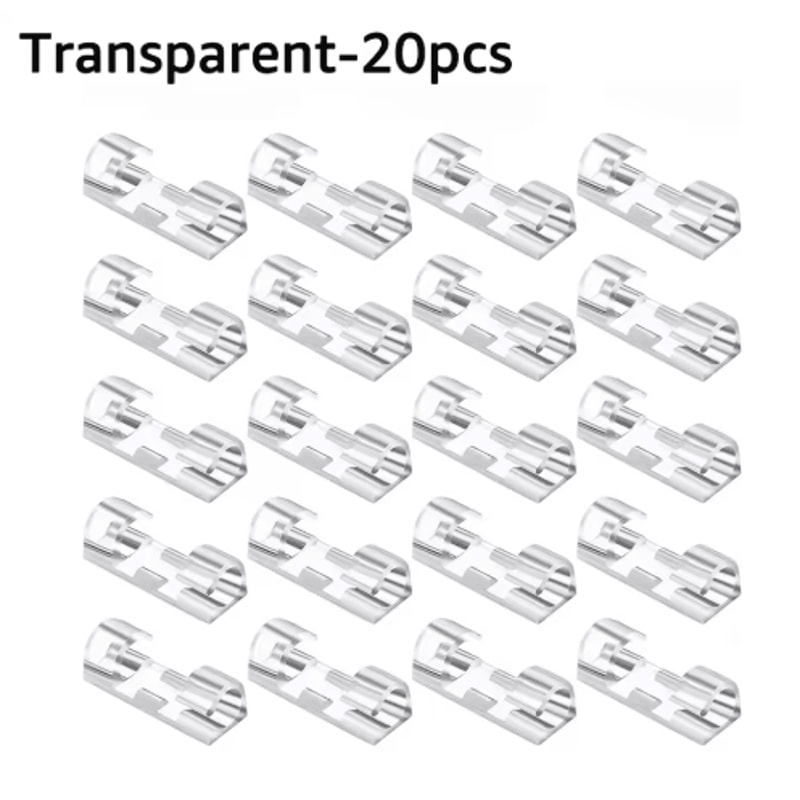 Untoom Cable Organizer Clips With USB Cable Winder For Desktop Wall Use 6