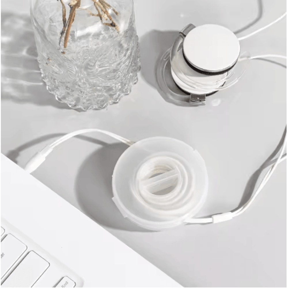 Portable Transparent Cable Organizer With Retractable Winder 6