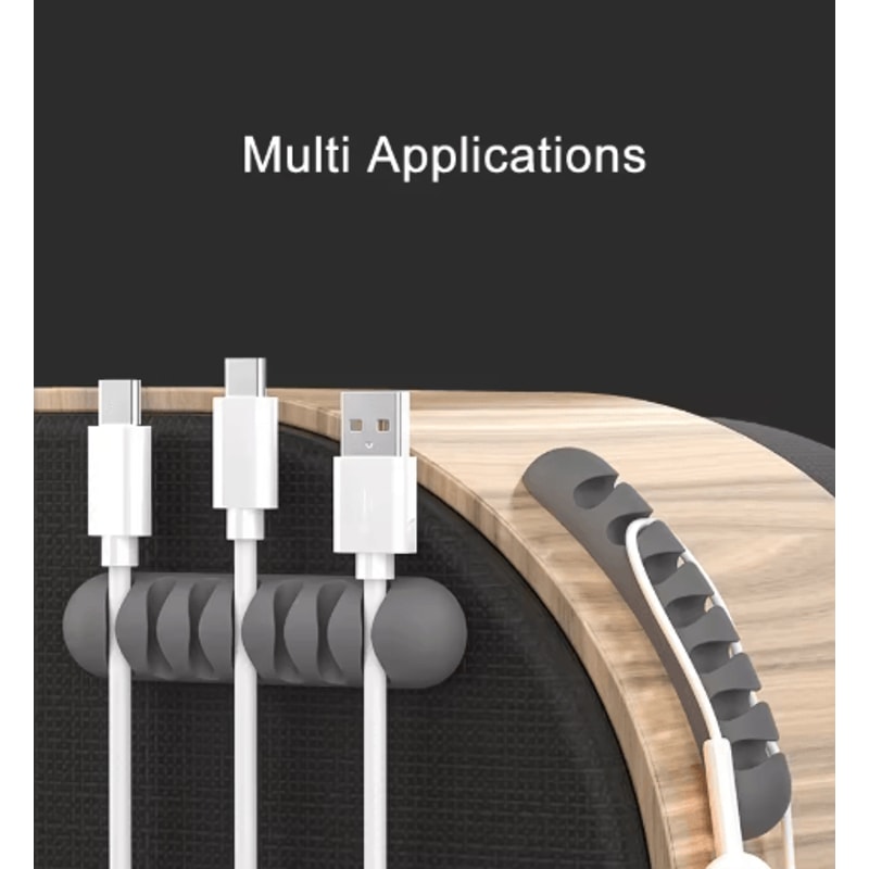 Smart Silicone Flexible Cable Holder Winder 6