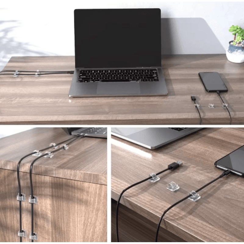 SelfAdhesive Cable Holder Clips For Home Office Car 0