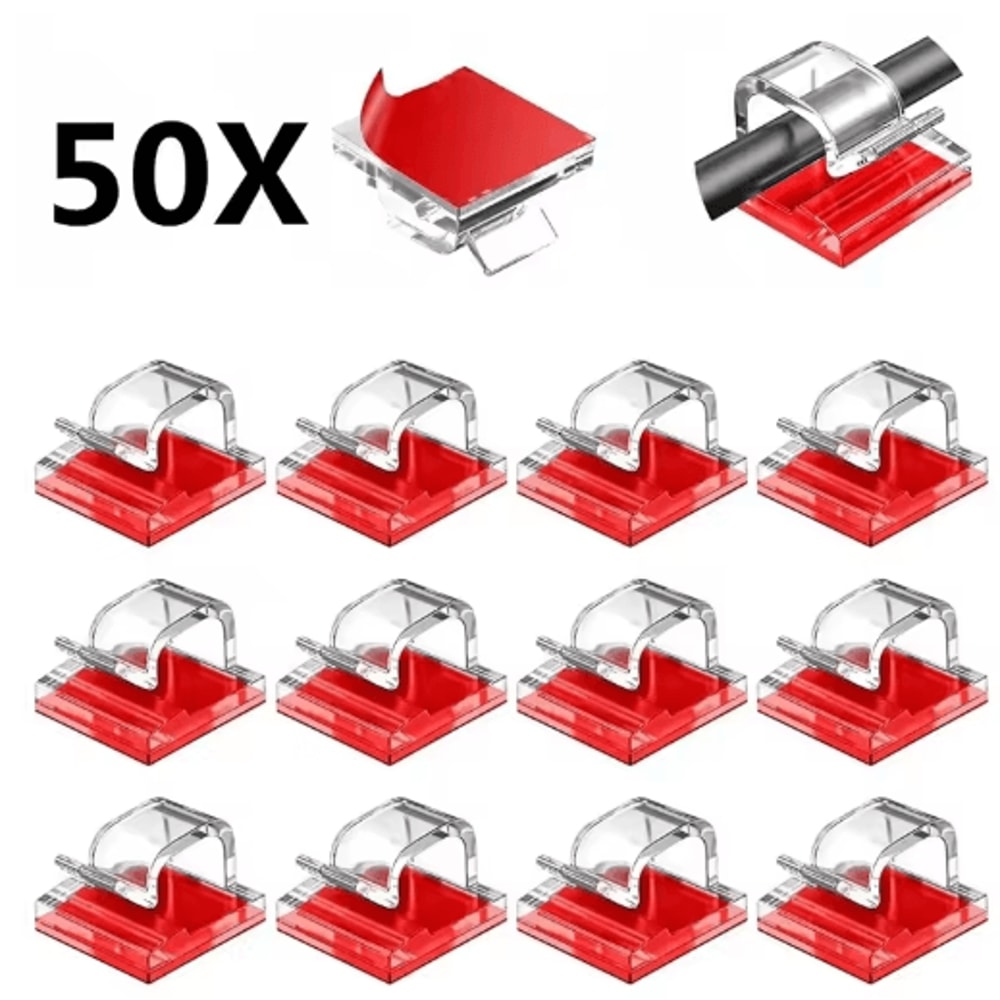 SelfAdhesive Cable Holder Clips For Home Office Car 5