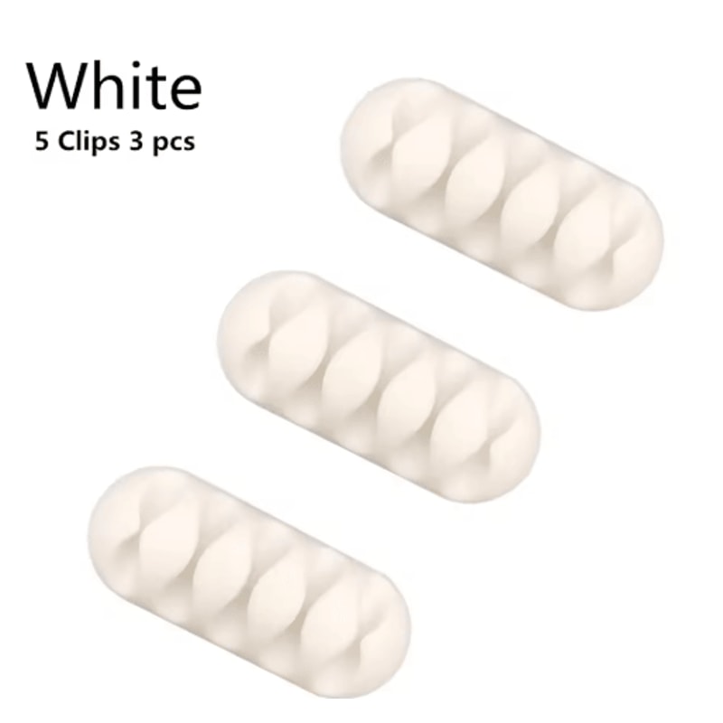 Silicone USB Cable Clip Winder Desk Organizer 1