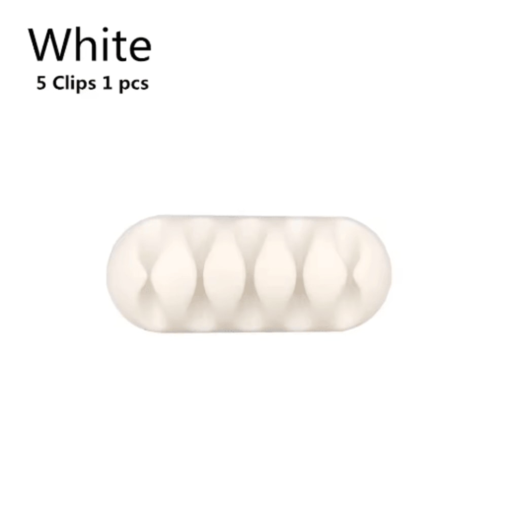 Silicone USB Cable Clip Winder Desk Organizer 3