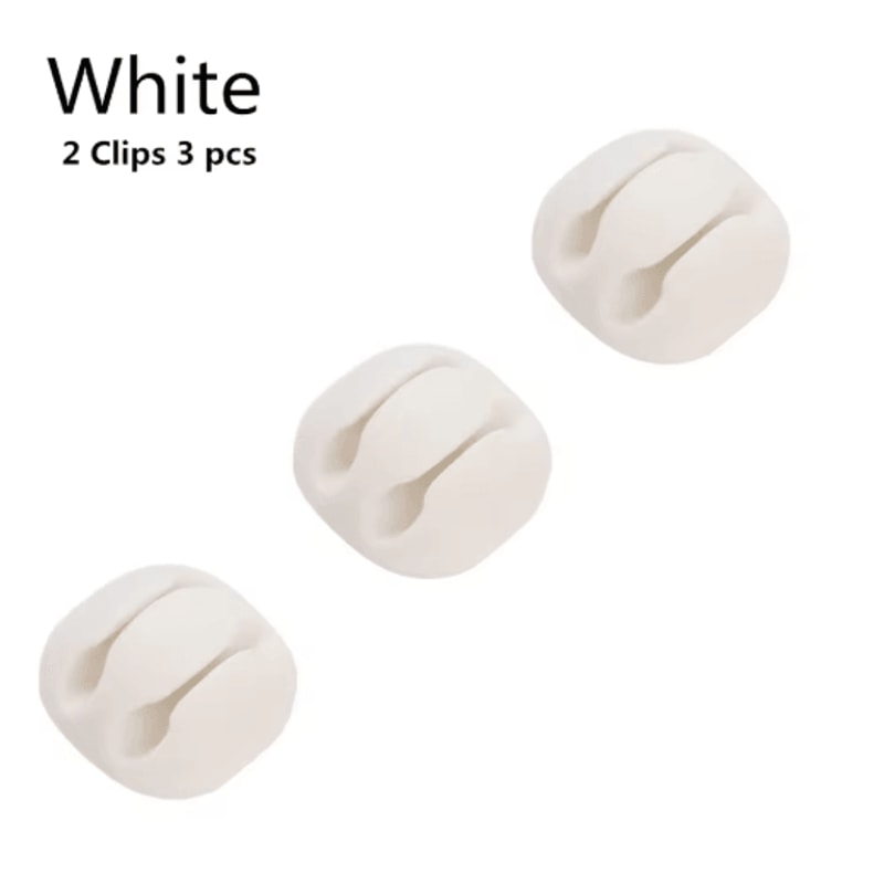 Silicone USB Cable Clip Winder Desk Organizer 5