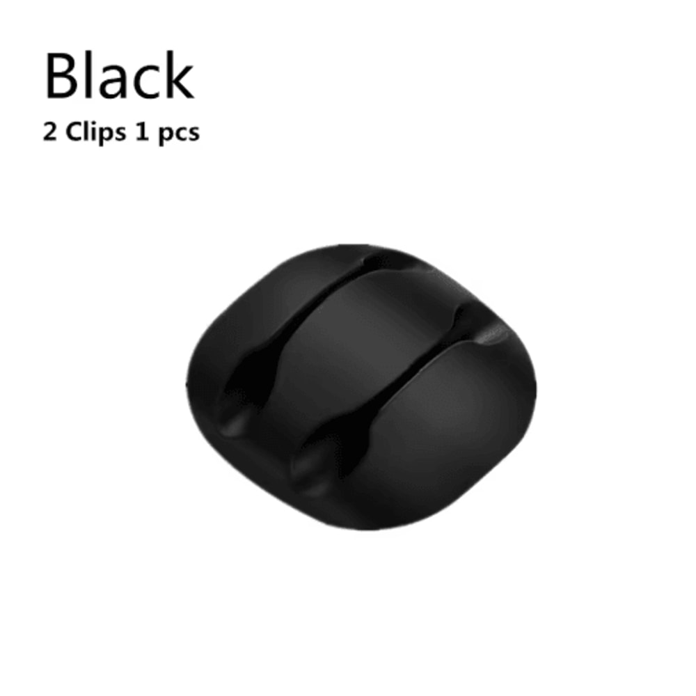 Silicone USB Cable Clip Winder Desk Organizer 8