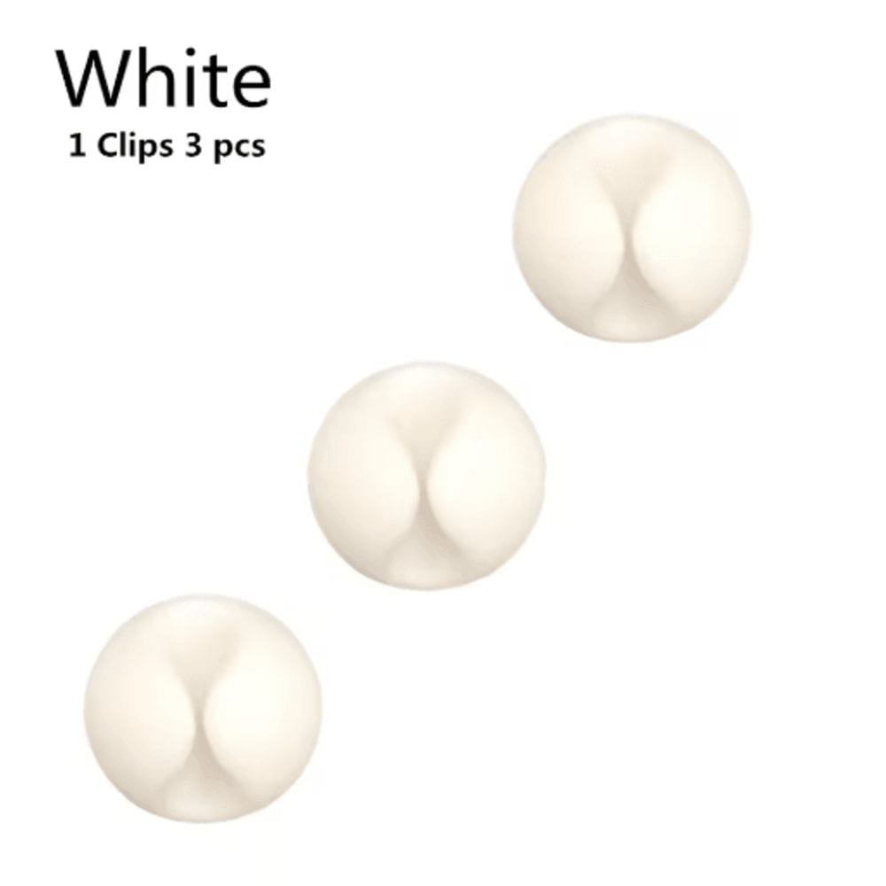 Silicone USB Cable Clip Winder Desk Organizer 9