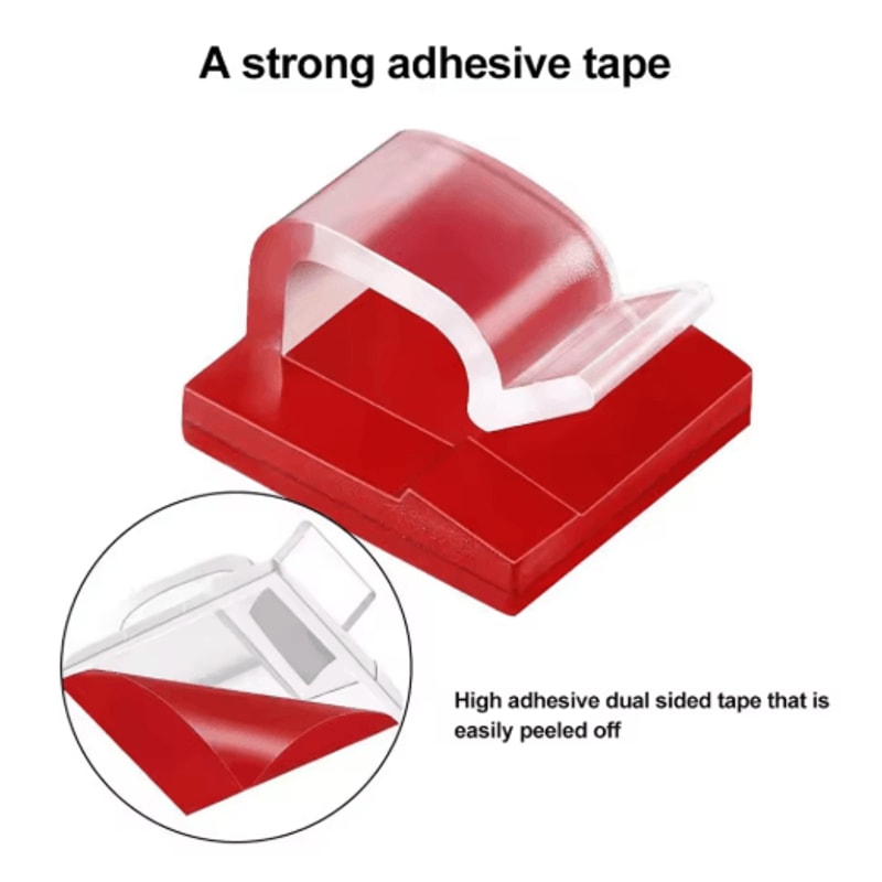 USB Cable Organizer Clip With Adhesive Wire Winder 12