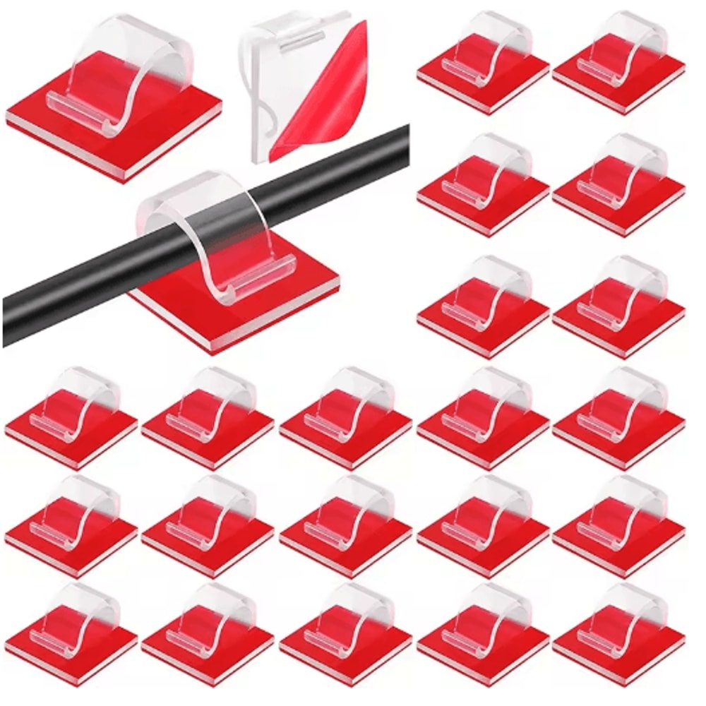 USB Cable Organizer Clip With Adhesive Wire Winder 0