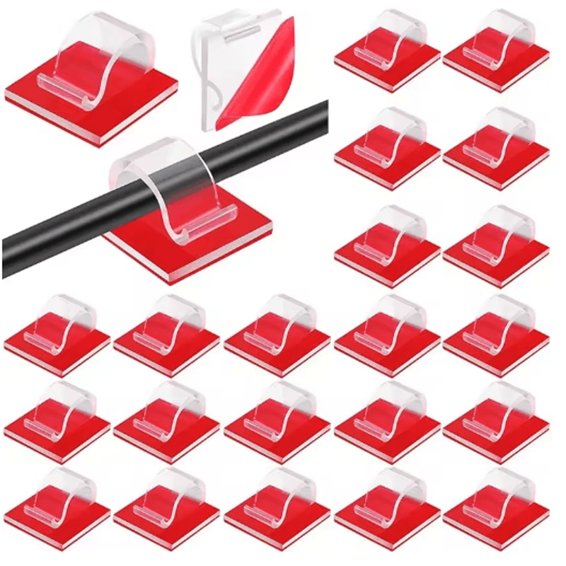 USB Cable Organizer Clip With Adhesive Wire Winder 0