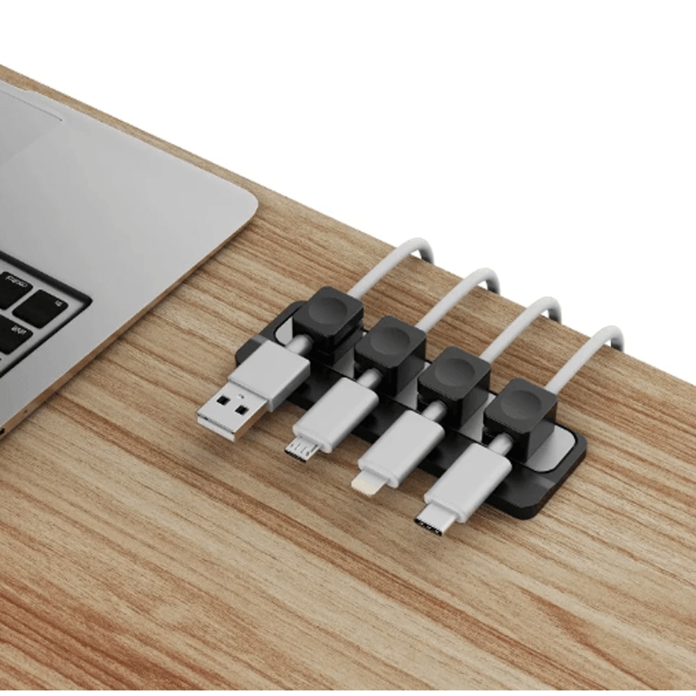 Magnetic Silicone Cable Winder With Adhesive Fixer 5