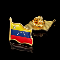 venezuela waving flag pin brooch with butterfly clasp