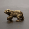Vintage Copper Brown Bear Solid Brass Desk Statue 1