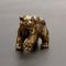 Vintage Copper Brown Bear Solid Brass Desk Statue 3