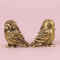Retro Brass Owl Mini Figurine Desk Ornament 0