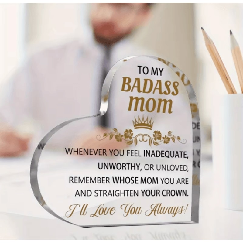 My Badass Mom Acrylic Puzzle Plaque Desk Decor 1