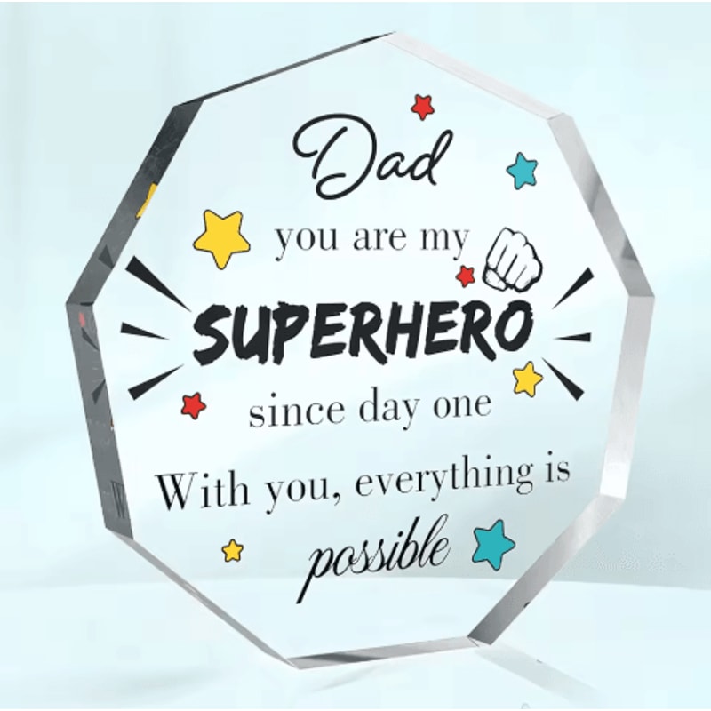 Sentimental Fathers Day Clear Acrylic Plaque Gift 1