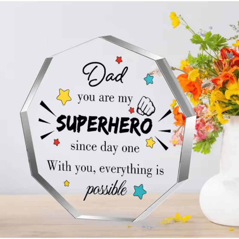 Sentimental Fathers Day Clear Acrylic Plaque Gift 2