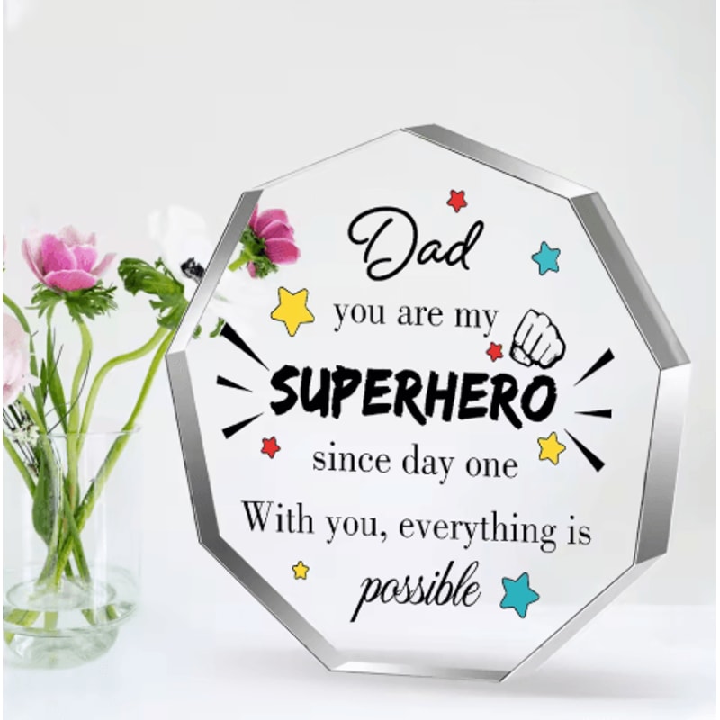 Sentimental Fathers Day Clear Acrylic Plaque Gift 3