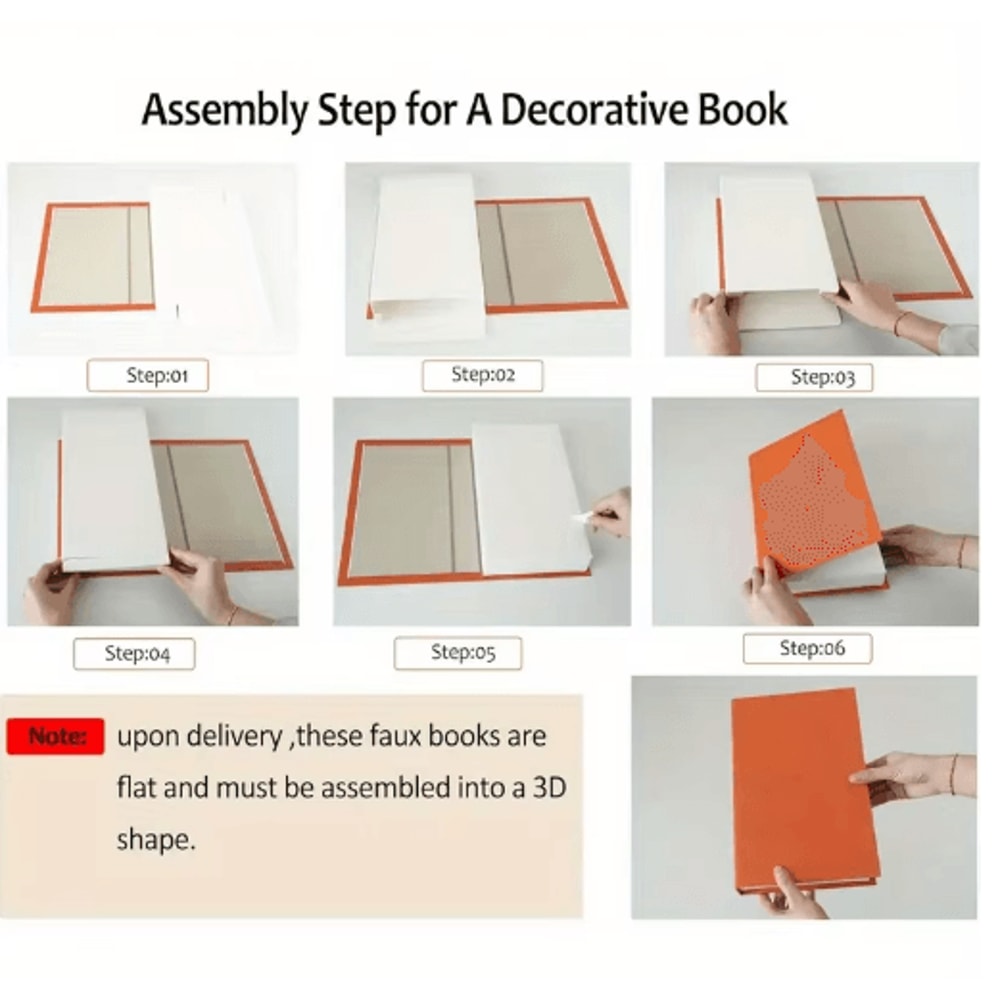 2Piece Bohemian Faux Book Decorative Stack Set 2