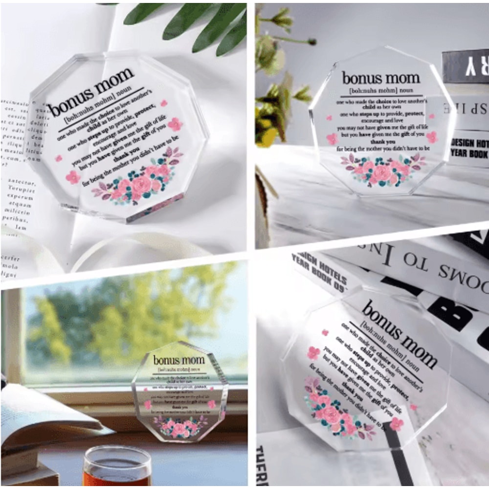 Bonus Mom Acrylic Decorative Plaque Gift 2