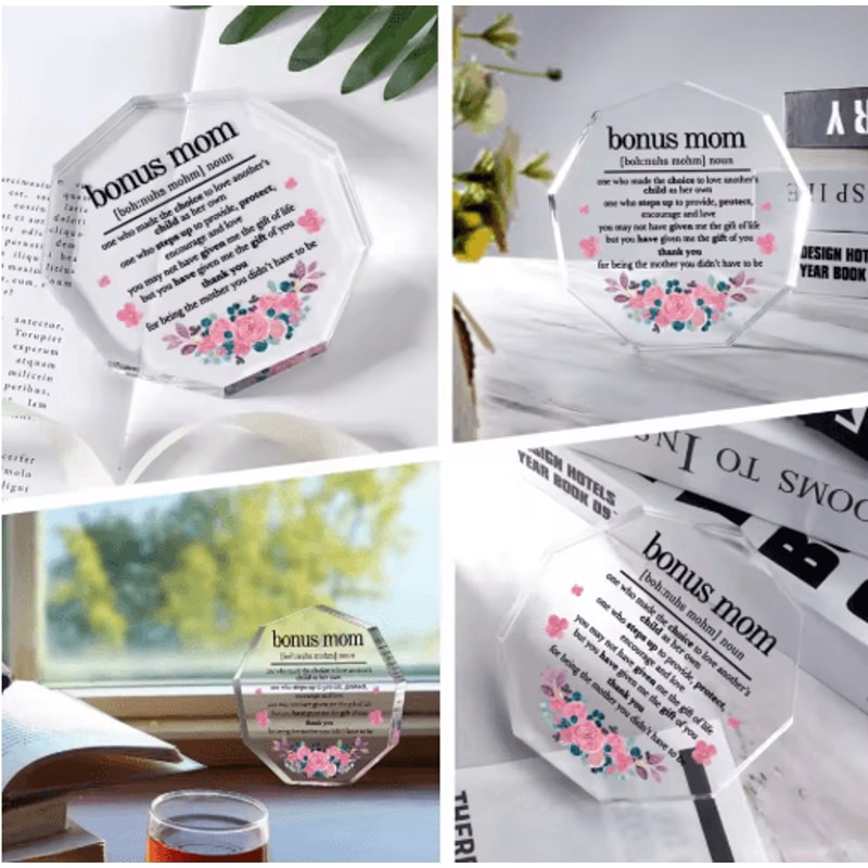 Bonus Mom Acrylic Decorative Plaque Gift 2