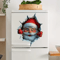 3D PopUp Santa Claus Wall Decal With Breaking Wall Effect 5