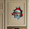 3D PopUp Santa Claus Wall Decal With Breaking Wall Effect 0