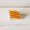 Catalonia Flag Enamel Lapel Pin Crystal Epoxy Badge 0