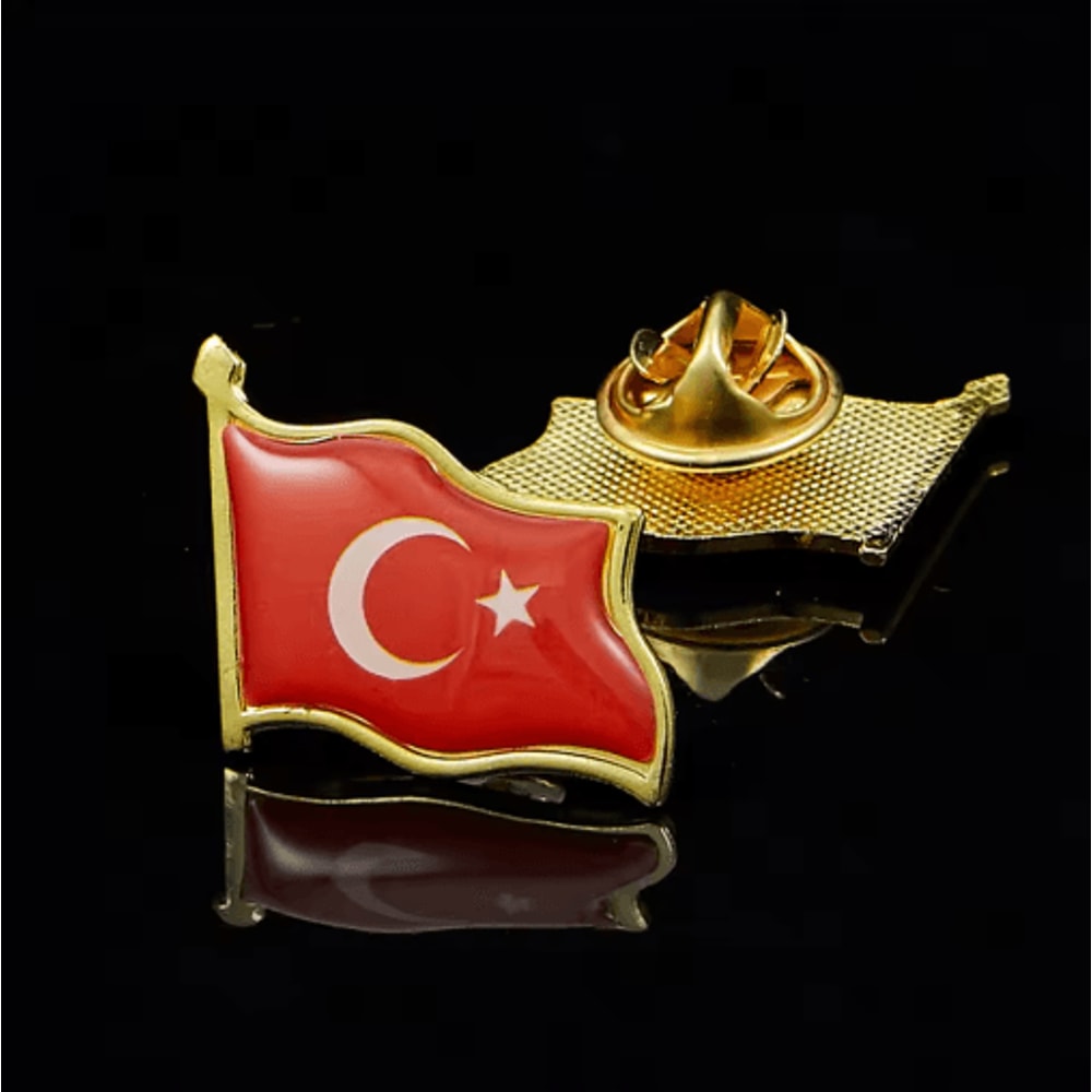 Turkey National Flag Enamel Lapel Pin Retro Badge 0