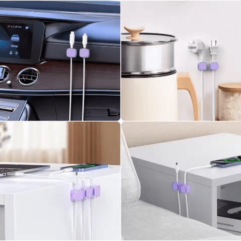 Magnetic Adjustable Cable Clips For UnderDesk Cable Management 17