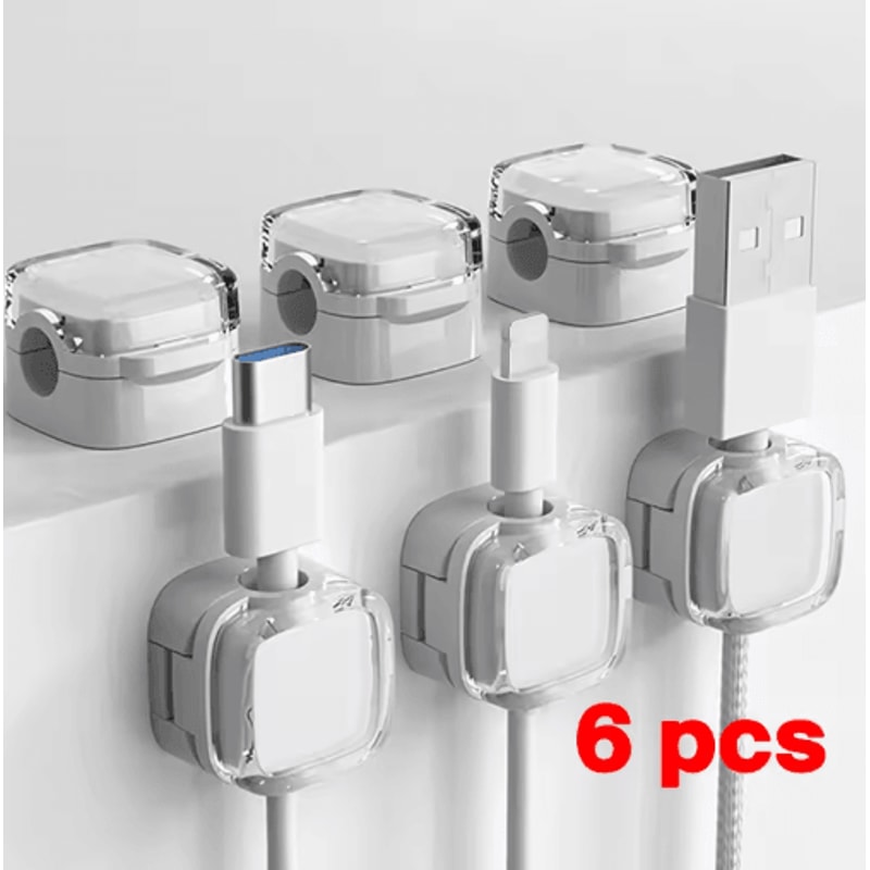 Magnetic Adjustable Cable Clips For UnderDesk Cable Management 3