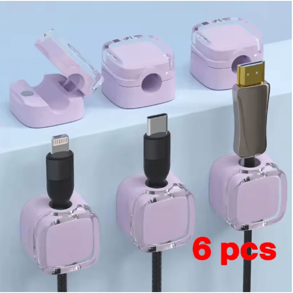 Magnetic Adjustable Cable Clips For UnderDesk Cable Management 4