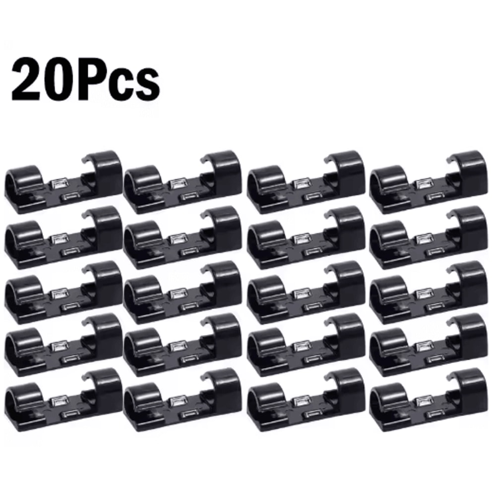 SelfAdhesive Cable Organizer Clips For Desktop And Wall Use 10