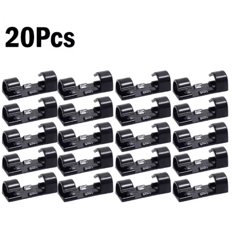 SelfAdhesive Cable Organizer Clips For Desktop And Wall Use 10