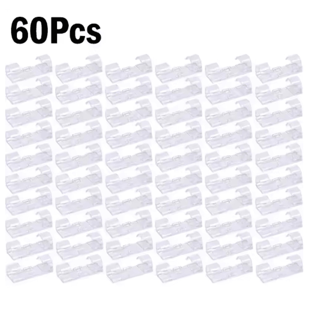 SelfAdhesive Cable Organizer Clips For Desktop And Wall Use 2