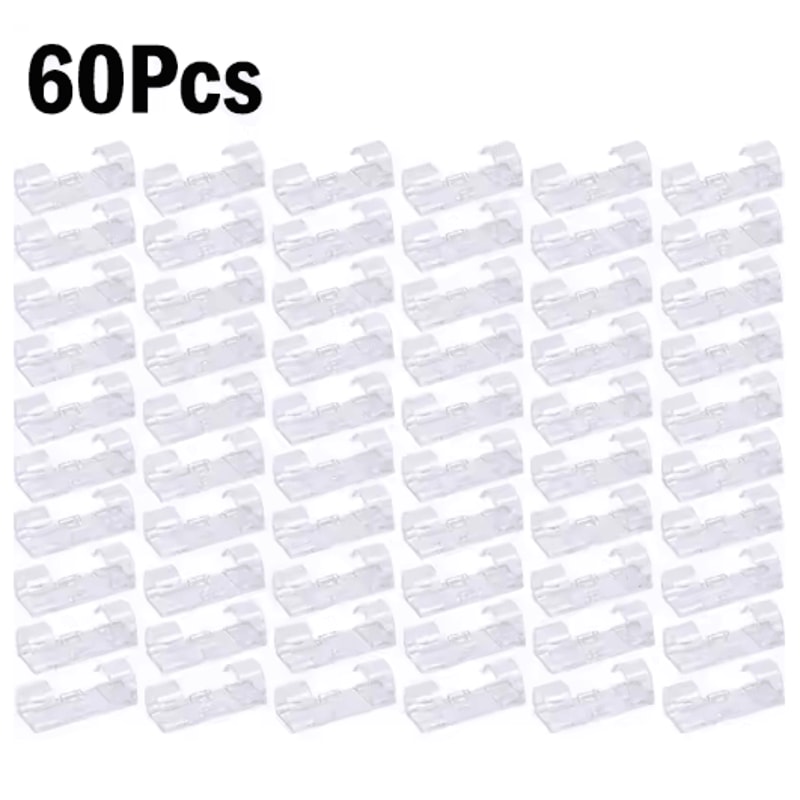 SelfAdhesive Cable Organizer Clips For Desktop And Wall Use 2