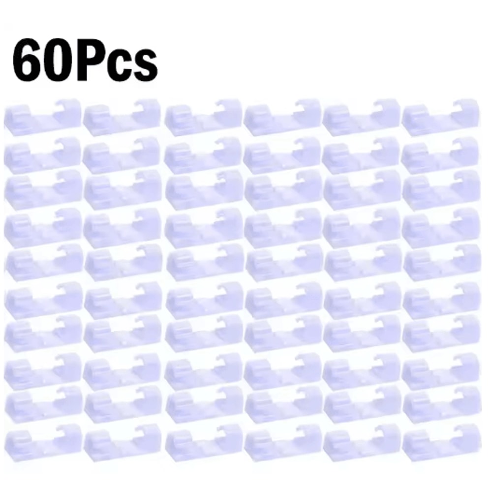 SelfAdhesive Cable Organizer Clips For Desktop And Wall Use 3
