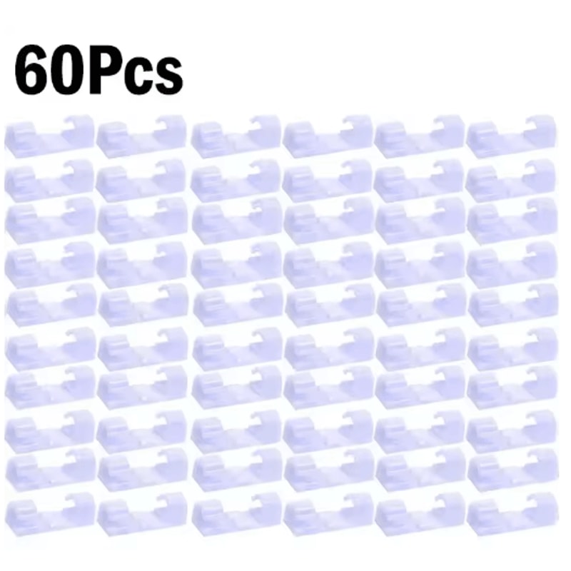 SelfAdhesive Cable Organizer Clips For Desktop And Wall Use 3