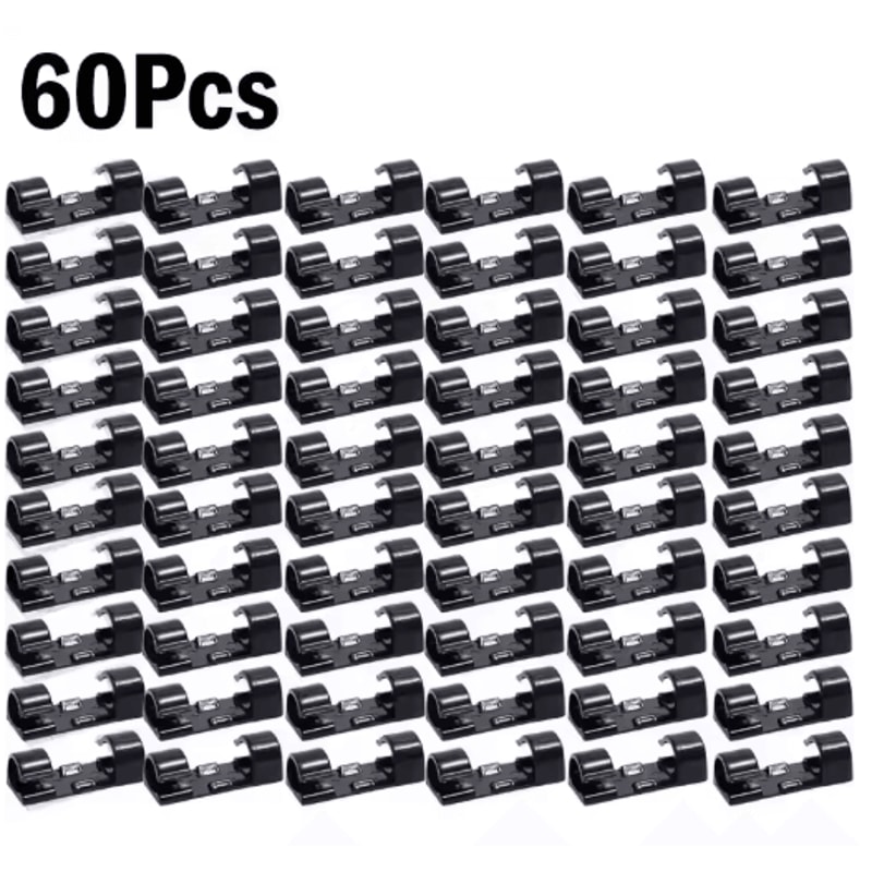 SelfAdhesive Cable Organizer Clips For Desktop And Wall Use 4