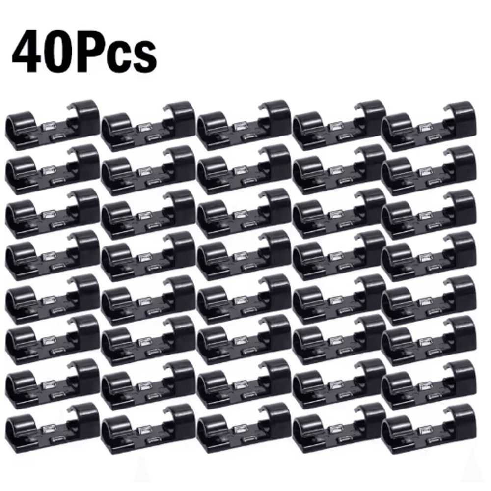 SelfAdhesive Cable Organizer Clips For Desktop And Wall Use 7