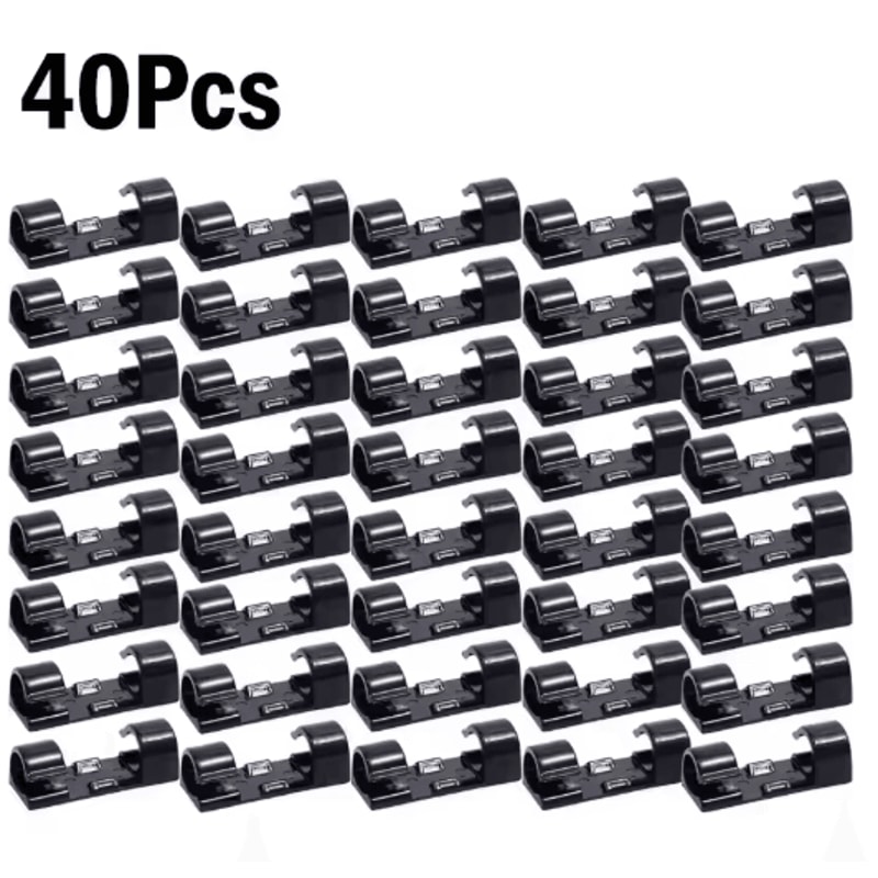 SelfAdhesive Cable Organizer Clips For Desktop And Wall Use 7