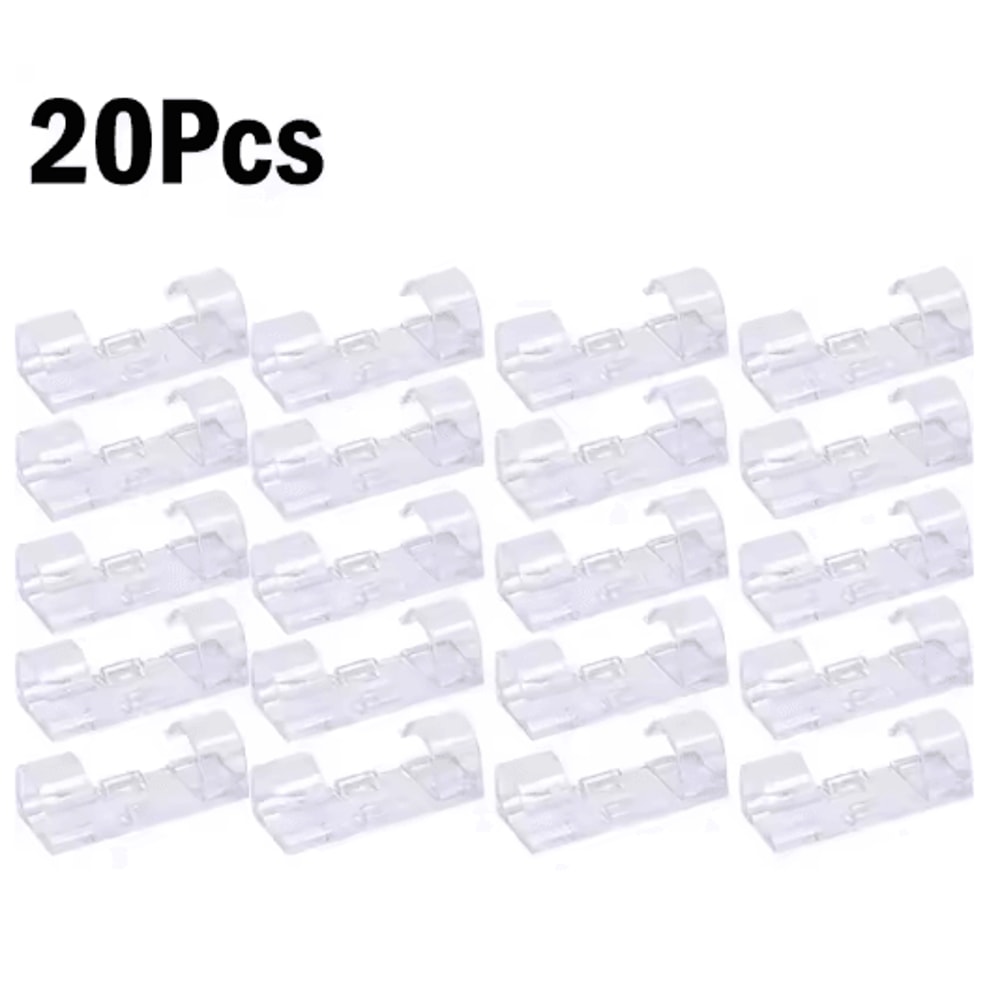 SelfAdhesive Cable Organizer Clips For Desktop And Wall Use 8